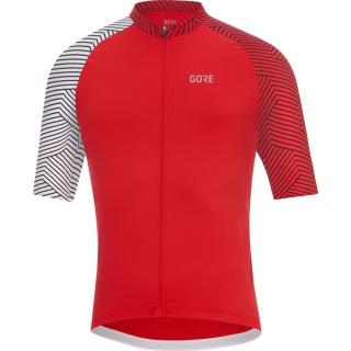 Dres GORE C5 Optiline Jersey Red/White Velikost: XL, Barva: red/white