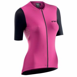 NORTHWAWE Extreme Woman Jersey Short Sleeve pink orchid/black Velikost: L