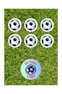 Samolepka - fotbal Samolepka: Univerzální míč 6 ks (4 cm)