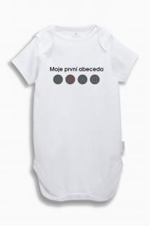 Dětské body_moje první abeceda  ABECEDA Velikost: 56 cm (do 1 měsíce)