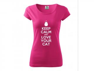 KEEP CALM AND LOVE YOUR CAT Velikost: L