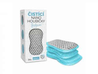 Nanolab Čistící nano houbičky tyrkysové - 3 ks