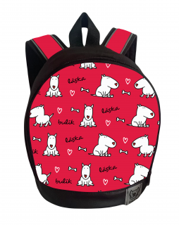 Batoh A LÁSKA - Backpack LOVE Barva: Červená / Red, Velikost: MIDI