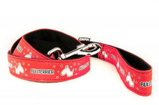 Vodítko klasické BULLTERRIER - Classic Leash BULLTERRIER BARVA / COLOR: červená / Red