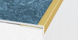 Schodový profil 28 x 12 mm - pro linoleum, PVC, vinyl a koberce - do 3 mm Provedení: Zlatá E00 270cm