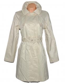 Bavlněný dámský krémový kabát s páskem MK L