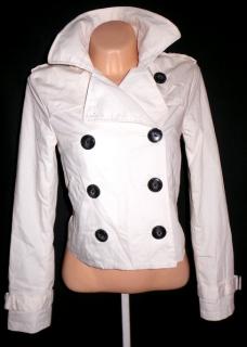 Bavlněný dámský smetanový kabátek H&M L
