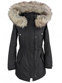Dámská černá zimní parka s kapucí Only XS