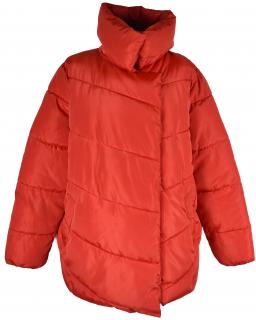Dámská červená prošívaná oversize bunda na zip Reserved 16/44