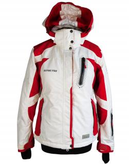 Dámská červeno-bílá lyžařská bunda ALPINE PRO S*