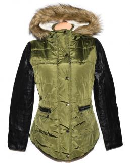 Dámská khaki zelená zimní parka s kapucí MSHLL GIRL L