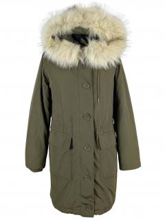 Dámská khaki zimní parka s kapucí GAP S