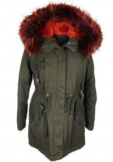 Dámská zimní khaki parka s kapucí BERSHKA  XS, M*