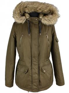 Dámská zimní khaki parka s kapucí F&F 12/40