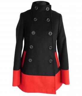 Dámský černo-červený přechodný kabát ATMOSPHERE XS*