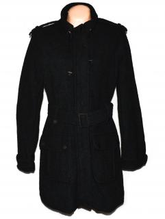 Dámský černý kabát s páskem Fransa XL