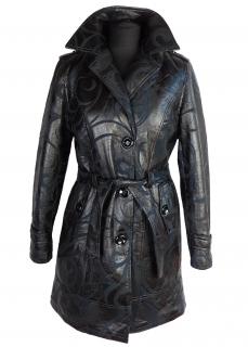 Dámský černý přechodový kabát s páskem M*