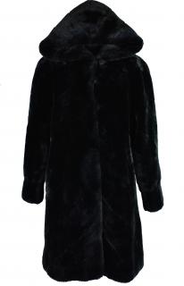 Dámský černý zimní kožíšek s kapucí Kelloy L