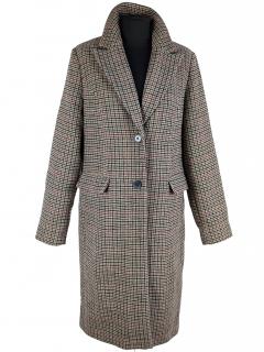 Dámský dlouhý hnědý kabát Vero Moda M/L