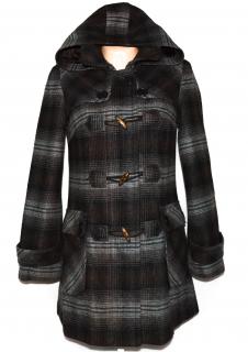 Dámský hnědočerný kabát na zip a vidlice Orsay S