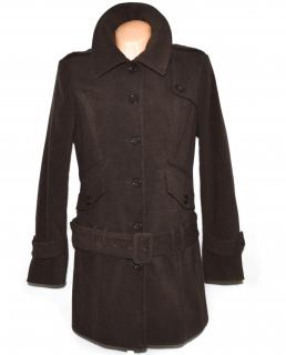 Dámský hnědý kabát s páskem MELROSE XL