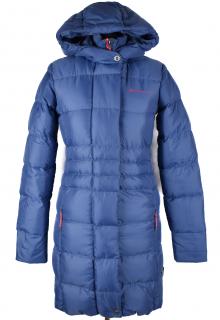 Dámský modrý prošívaný kabát s kapucí Alpine Pro XS