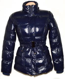 Dámský modrý šusťákový kabát s páskem GATE M