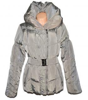 Dámský prošívaný zimní kabát s páskem a límcem FOREST L