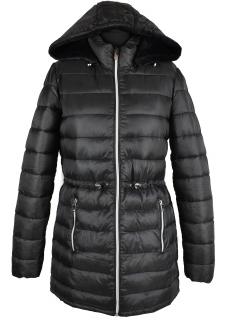 Dámský šedý prošívaný kabát - parka s kapucí Only M