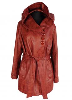 Dámský skořicový přechodný kabát s kapucí CLYDE XL*