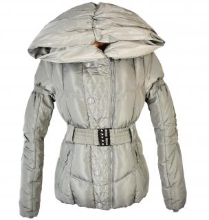 Dámský zimní prošívaný kabát s páskem FOREST S