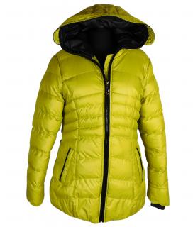 Dámský zimní prošívaný žlutý kabát HiKIss  L*