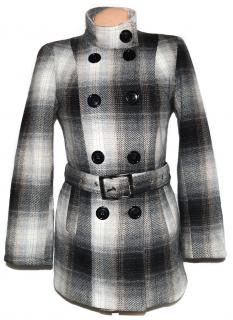 Kašmírový (70%) dámský zateplený kabát s páskem Cavaricci L