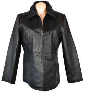 KOŽENÁ dámská černá bunda na zip Cero XL