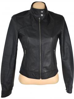 KOŽENÁ dámská černá bunda na zip Vero Moda S/M