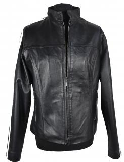 KOŽENÁ dámská černá měkká bunda na zip  Calypso L/XL