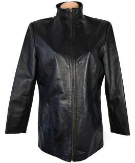 KOŽENÁ dámská černá měkká bunda na zip Evoco L, L/XL