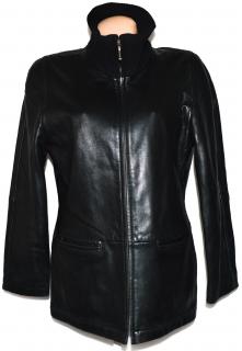 KOŽENÁ dámská černá měkká bunda na zip Mauritius L
