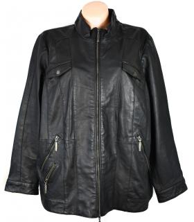 KOŽENÁ dámská černá měkká bunda na zip TCM 54