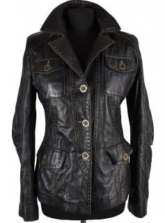 KOŽENÁ dámská černá měkká bunda Victor Collection M
