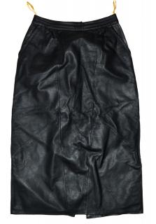 KOŽENÁ dámská černá měkká sukně C&A - Canda 36