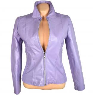 KOŽENÁ dámská fialová bunda na zip Urban Babe XS