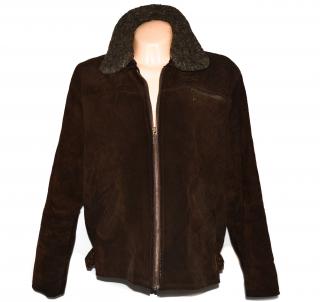 KOŽENÁ dámská hnědá zateplená bunda na zip Keenan Leather XL