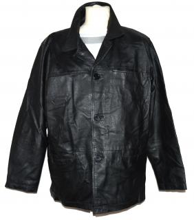 KOŽENÁ pánská černá měkká bunda KKM XL