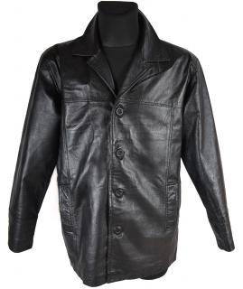 KOŽENÁ pánská černá měkká bunda Leder Classic Jackets 48