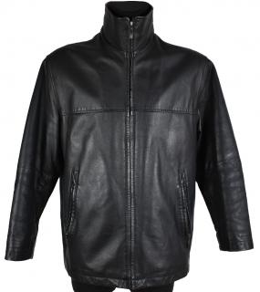 KOŽENÁ pánská černá měkká bunda na zip Angelo Litrico L