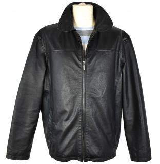 KOŽENÁ pánská černá měkká bunda na zip Angelo Litrico XL