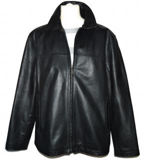 KOŽENÁ pánská černá měkká bunda na zip Authentic XXL