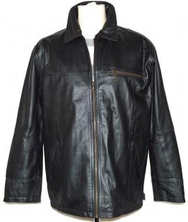 KOŽENÁ pánská černá měkká bunda na zip EXPLORER XL, XXL