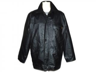KOŽENÁ pánská černá měkká bunda na zip Fai XL